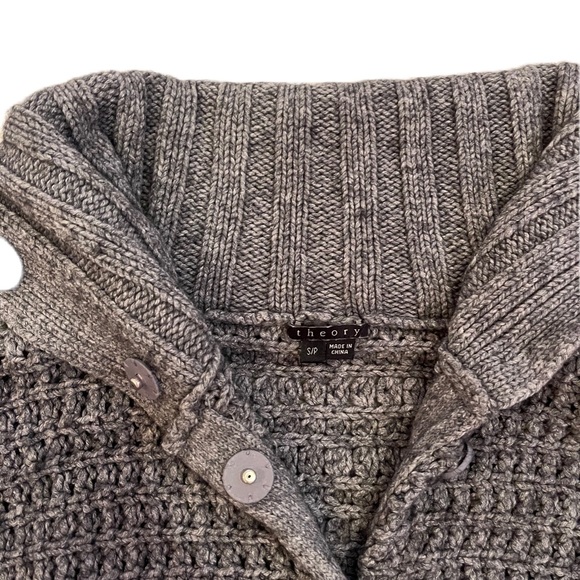 Theory knit button-down turtle neck sweater - Picture 4 of 4